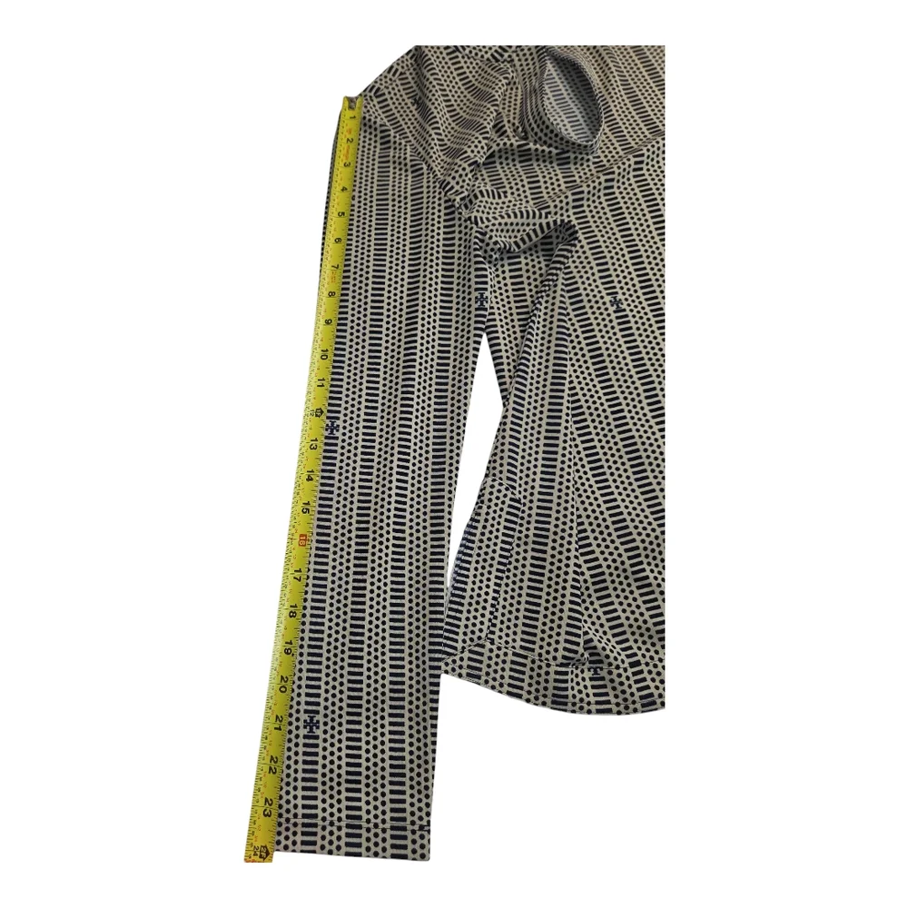 Tory Burch Long-sleeved Tunic Blouse geometric design and the iconic logo Size M